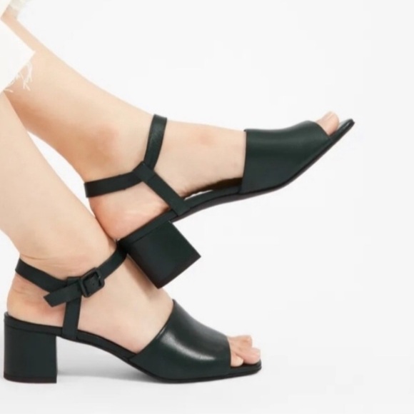 Everlane Shoes - Everlane The Block Heel Sandle Black Leather New 8